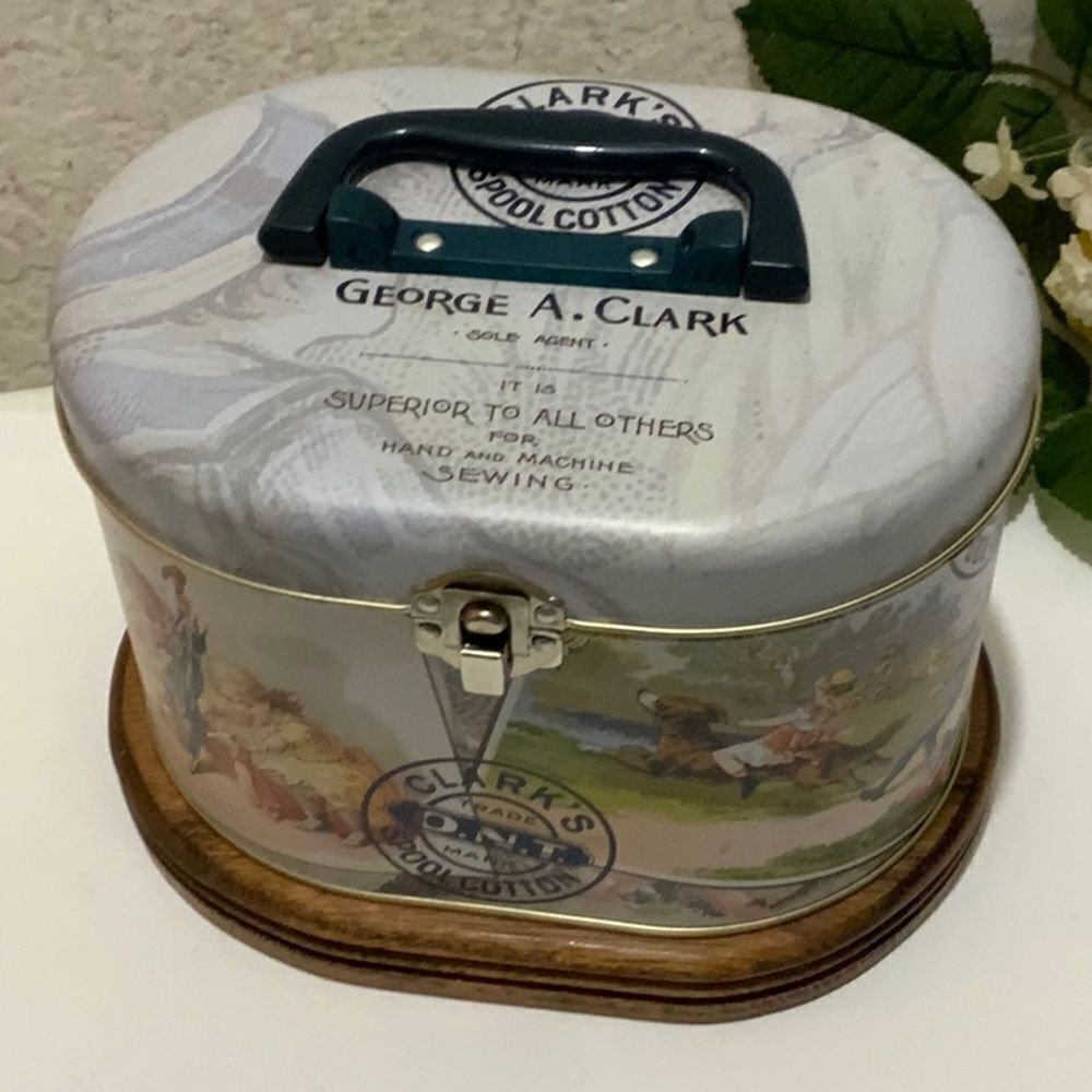 George A. Clark Tin Sewing Tin Canโmusical Company 5โx7 3/4โ